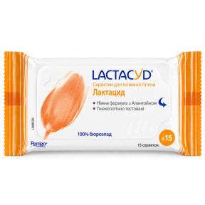 Салфетки для интимной гигиены Lactacyd с аллантоином, 15 шт.